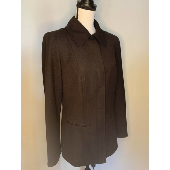 Etcetera Coat Brown Wool Blend - Picture 5 of 9